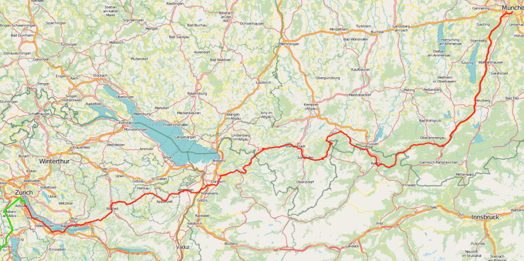 Tourtag 1 in der Uebersicht