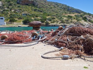 Netz und Poller an der Molle