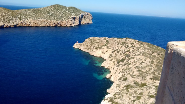 Buchteinfahrt ohne Boote aber von oben