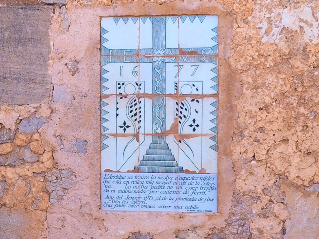 Kachelinschrift Santuari de la Consolación