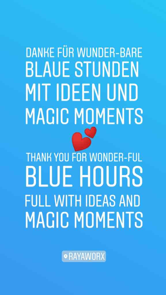 Blaue Stunde XL Dankeschön